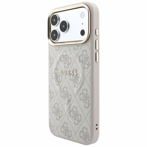 Guess Embossed 4G Classic MagSafe чехол для iPhone 17 Pro / 18 Pro — цвет: розовый