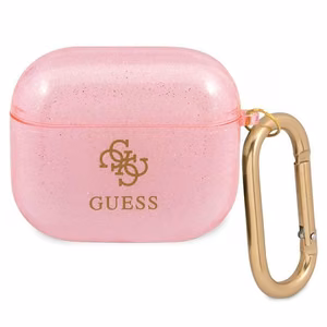 Guess GUA3UCG4GP AirPods 3 cover pink/pink Glitter Collection