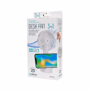 Platinet table fan (humidifier 1200mAh 3w) white