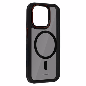 Liavec Hybrid MagSafe dėklas telefonui iPhone 15 Pro Max pilkas