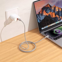 Kabelis USB-C į Lightning Hoco PD 27W 1 m X107 pilkas
