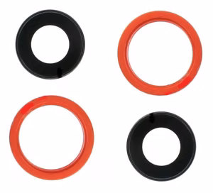 iPhone 13 mini kameros stikliukas su rėmeliu Red (2pcs) ORG