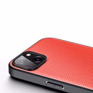Dux Ducis Fino dėklas telefonui iPhone 14 Plus raudonas, pagamintas iš nailono