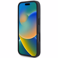 BMW Parašas Odinis Tekstūruotas ir Linija Magnetinis dėklas telefonui iPhone 16 Pro - juodas