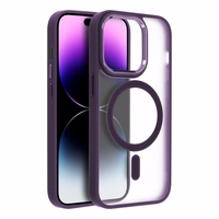 MATTE MAG COVER dėklas telefonui, suderinamas su MagSafe, skirtas SAMSUNG S25 PLUS, violetinis