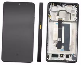 Ekranas Xiaomi Poco X6 Pro 5G su lietimui jautriu stikliuku ir rėmeliu Yellow originalus (service pack)