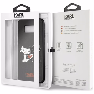 Karl Lagerfeld Choupette In Love Dėklas telefonui Samsung Galaxy S8 Plus - juoda