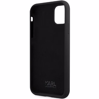 Karl Lagerfeld KLHCN61SKSVGK iPhone 11 / Xr 6.1" juodas kietas dėklas Silikoninis Parašas
