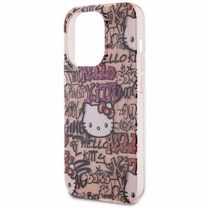 Hello Kitty IML Tags Graffiti dėklas telefonui iPhone 15 Pro - rožinė