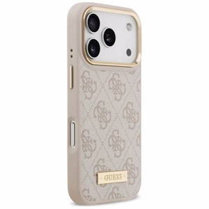 Guess 4G Logo Plate MagSafe Case for iPhone 17 Pro - Pink