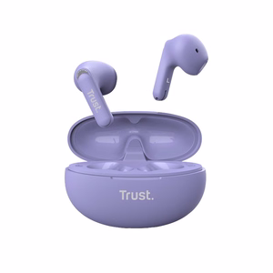 Trust Yavi Bluetooth TWS belaidės į ausis įdedamos ausinės su ENC, violetinės