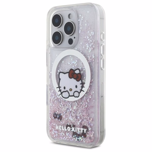 Hello Kitty Skystas Blizgesys Sweet Kitty Bows Magnetinis iPhone 16 Pro Dėklas - Baltas