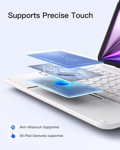 Inateck KB04122 AceTouch dėklas su klaviatūra, skirtas iPad 10.9–11", baltas