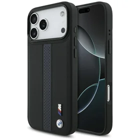 BMW M Perforuoto Dryžio Logotipas Magnetinis Dėklas telefonui iPhone 17 Pro Max - mėlynas