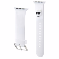 Karl Lagerfeld 3D Rubber Choupette Head Dirželis for Apple Watch 42/44/45/49mm - Baltas