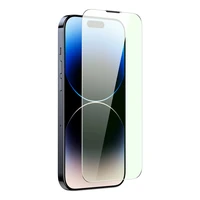 Baseus viso ekrano apsauginis stiklas iPhone 14 Pro Max su mėlynos šviesos filtru ir 0.3mm garsiakalbio apsauga + montavimo rėmelis