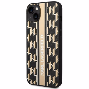 Karl Lagerfeld KLHCP14MPGKLSKW iPhone 14 Plus 6.7 "kietas dėklas rudas / rudas Monograma Juostelė