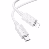 Kabelis USB-C į Lightning Hoco PD 27W 1 m X107 baltas