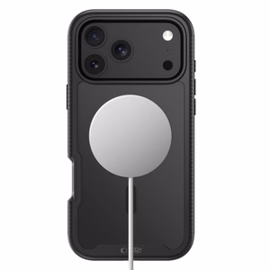 Tech-Protect Defense MagSafe dėklas, skirtas iPhone 17 Pro Max / 18 Pro Max – matinis juodas