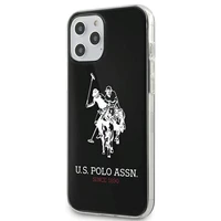 US Polo USHCP12LTPUHRBK iPhone 12 Pro Max 6,7" dėklas telefonui - juodas blizgus su dideliu logotipu