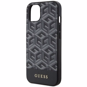 Guess GUHMP14SHGCFSEK iPhone 14 6.1" juodas/juodas kietas dėklas GCube Stripes Magnetinis