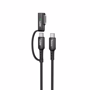 Kabelis 2in1 USB C į USB C / Mag3 Hoco 240W 1,8 m U142 juodas