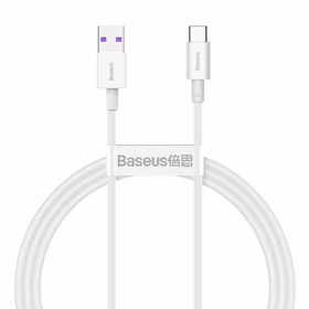 USB Kabelis Baseus "Superior" baltas "Type-C" 100cm (iki 66W / 6A)