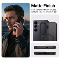 Crong Hybrid Matte Magnetic - MagSafe Case Samsung Galaxy A56 (juodas)