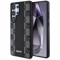DKNY odinis languoto rašto magnetinis dėklas telefonui Samsung Galaxy S25 Ultra - juodas