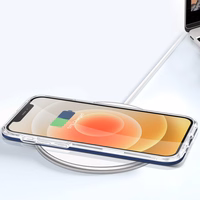 Skaidrus 3in1 dėklas iPhone 12 mėlyno rėmo gelio dangteliu