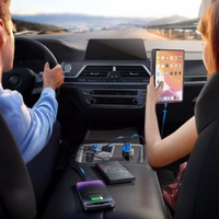 Automobilinis įkroviklis Joyroom "JR-CCD04" juodas 30W (2xPD / 1xQC3.0 / su LED voltmetru)