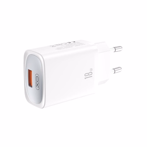 XO sieninis įkroviklis CE19 QC 18W 1x USB, baltas + USB-C laidas