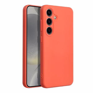 Silikoninis dėklas telefonui Samsung S24 persikinis