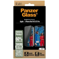 PanzerGlass Ultra-Wide Fit privatumo stiklas iPhone 16e / 14 / 13 / 13 Pro