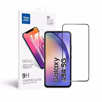 Apsauginis stiklas Blue Star - SAMSUNG A54 5G Full Face (pilnas klijavimas su rėmeliu, mažo dydžio) juodas
