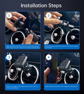 Automobilinis telefono laikiklis Choetech H042 juodas