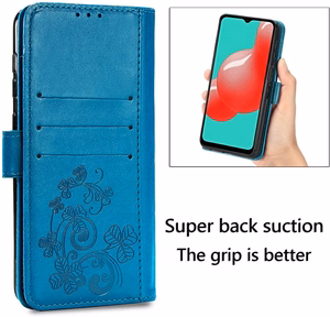 Dėklas Flower Book Samsung A566 A56 5G mėlynas