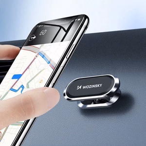Automobilinis laikiklis Wozinsky WMH-06 sidabrinis (magnetinis / lipnus pagrindas)