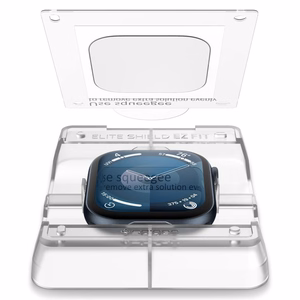 Spigen Elite Shield „EZ FIT“ hibridinis stiklas 2-PACK Apple Watch 10 (42MM) - skaidrus