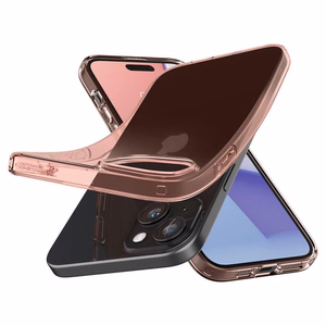 Spigen Crystal Flex dėklas telefonui iPhone 15 Plus - rožinis/skaidrus