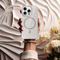 Magnetinis Itin Plonas Blizgus dėklas Iphone 13 Pro sidabrinė