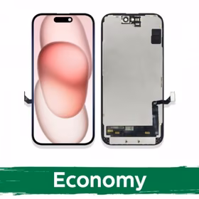 Ekranas skirtas iPhone 15 juodas (INCELL / Economy) /*Removable IC*/