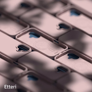 "Etteri" silikoninis magnetinis dėklas "iPhone 16 Plus" 6,7" šviesiai rožinis