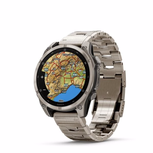 Garmin Fenix 8 3,56 cm (1.4") AMOLED 47 mm Skaitmeninis 454 x 454 pikseliai Lietimui jautrus ekranas Titanas „Wi-Fi“ GPS (palydovinis)