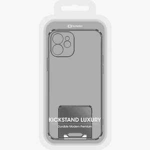 TEL PROTECT prabangus dėklas su stovu skirtas iPhone 11 Pro – juodas