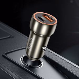 Automobilinis įkroviklis Hoco Z46A USB-A/Type-C PD20W+QC3.0 pilkas