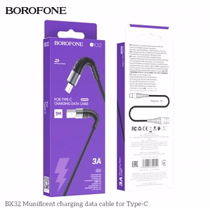 USB laidas Hoco BX32 juodas Type-C 100cm (iki 5A)