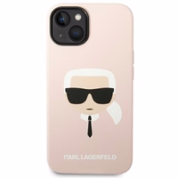 Karl Lagerfeld Silikoninis Karlo Galva MagSafe dėklas iPhone 14 Plus - šviesiai rožinis