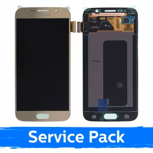 Ekranas skirtas Samsung G920 S6 auksinis (Service Pack)