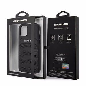 AMG odinis dėklas su įspaustomis linijomis iPhone 12 mini - juodas